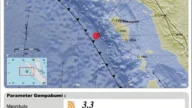 Gempa Berkekuatan M 3,3 Guncang Nias Selatan