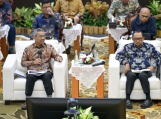 Menkeu Suahasil Nazara dalam Konferensi Pers APBN Kita
