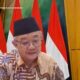 Mendikdasmen Abdul Mu'ti dalam konferensi pers bertajuk "Update Situasi Terkini Pascaerupsi Anak Gunung Krakatau"