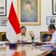 Presiden Prabowo Subianto saat memimpin rapat terbatas (ratas) mengenai perkembangan penanganan bencana alam