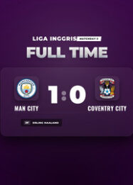 Laga Matchday 3 Liga Inggris: Gol Tunggal Erling Haaland Menangkan Man City