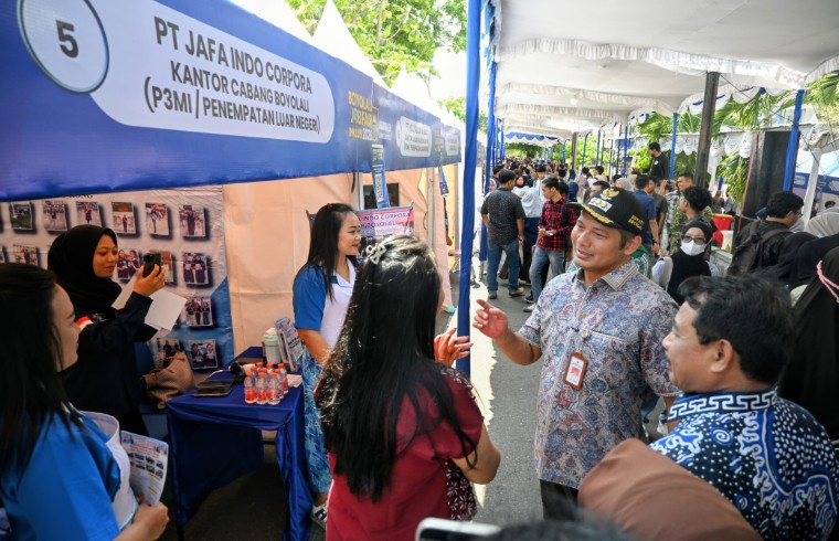 Bupati Boyolali, Agus Irawan resmi membuka Boyolali Job Fair Inklusi 2026