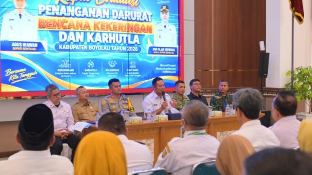 Bupati Boyolali, Agus Irawan pimpin Rapat Evaluasi Penanganan Darurat Bencana Kekeringan dan Karhutla Tahun 2026