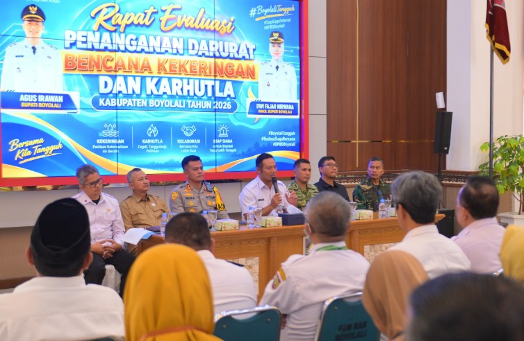 Bupati Boyolali, Agus Irawan pimpin Rapat Evaluasi Penanganan Darurat Bencana Kekeringan dan Karhutla Tahun 2026