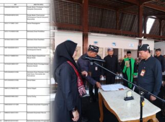 Bupati Ipuk Lantik 68 Pejabat di Pasar Induk Banyuwangi