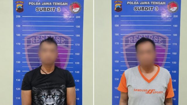 Dua pria berinisial YM (52) dan ASH (47) diringkus