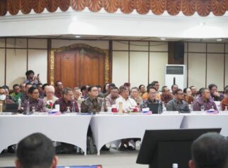 Gubernur Bali, I Wayan Koster saat menerima kunjungan Banggar DPR RI