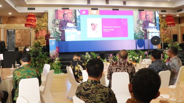 Gubernur Bali, I Wayan Koster saat memberikan paparan pada pembukaan Pekan Iklim Bali 2026