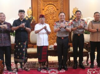 Pertemuan perdana Kapolda Bali, Irjen Pol. Pasma Royce dengan Gubernur Bali, I Wayan Koster