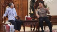 Gubernur Bali, I Wayan Koster menerima kunjungan mantan Kapolda Bali, Irjen Pol Daniel Adityajaya