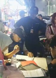 Pelaku membuang sampah sembarangan
