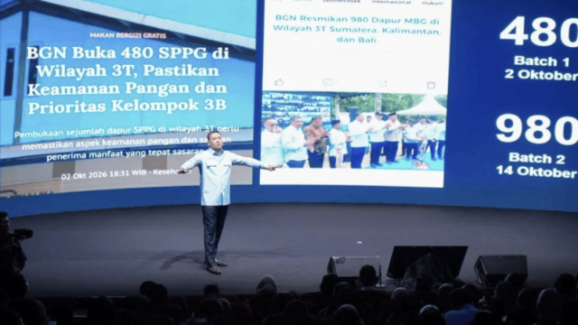 Kepala Badan Gizi Nasional (BGN), Sudaryono dalam kegiatan Transformasi MBG 2.0