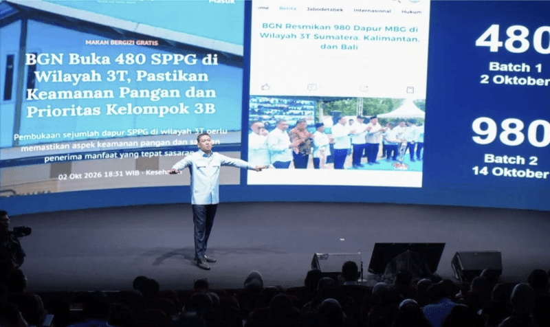 Kepala Badan Gizi Nasional (BGN), Sudaryono dalam kegiatan Transformasi MBG 2.0