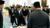 Presiden Prabowo Subianto melantik Kaban dan Wakaban Komunikasi Pemerintah