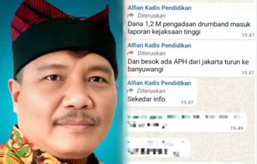 beredarnya pesan berantai di grup WhatsApp “Sekber Media, LSM & DPRD, Toga, Tomas”.