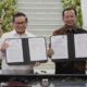Penyerahan naskah hibah aset dan berita acara serah terima oleh Gubernur DKI Jakarta, Pramono Anung, dan Wakil Ketua KPK RI, Fitroh Rohcahyanto