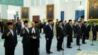 Presiden Prabowo Subianto melantik empat Wakil Mfitron enteri (Wamen) Kabinet Merah Putih
