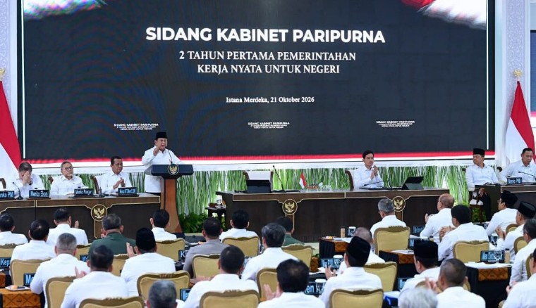 Presiden Prabowo Subianto memimpin Sidang Kabinet Paripurna (SKP) Dua Tahun Pertama Pemerintahan Kerja Nyata untuk Negeri