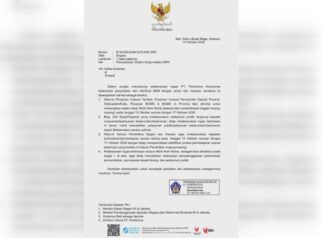 Surat kebijakan tentang Penyesuaian Sistem Kerja melalui WFH