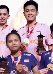 atlet Bulutankis Indonesia yang memperoleh gelar juara di Polytron Kudus Indonesia Masters 2026