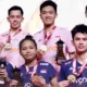 atlet Bulutankis Indonesia yang memperoleh gelar juara di Polytron Kudus Indonesia Masters 2026